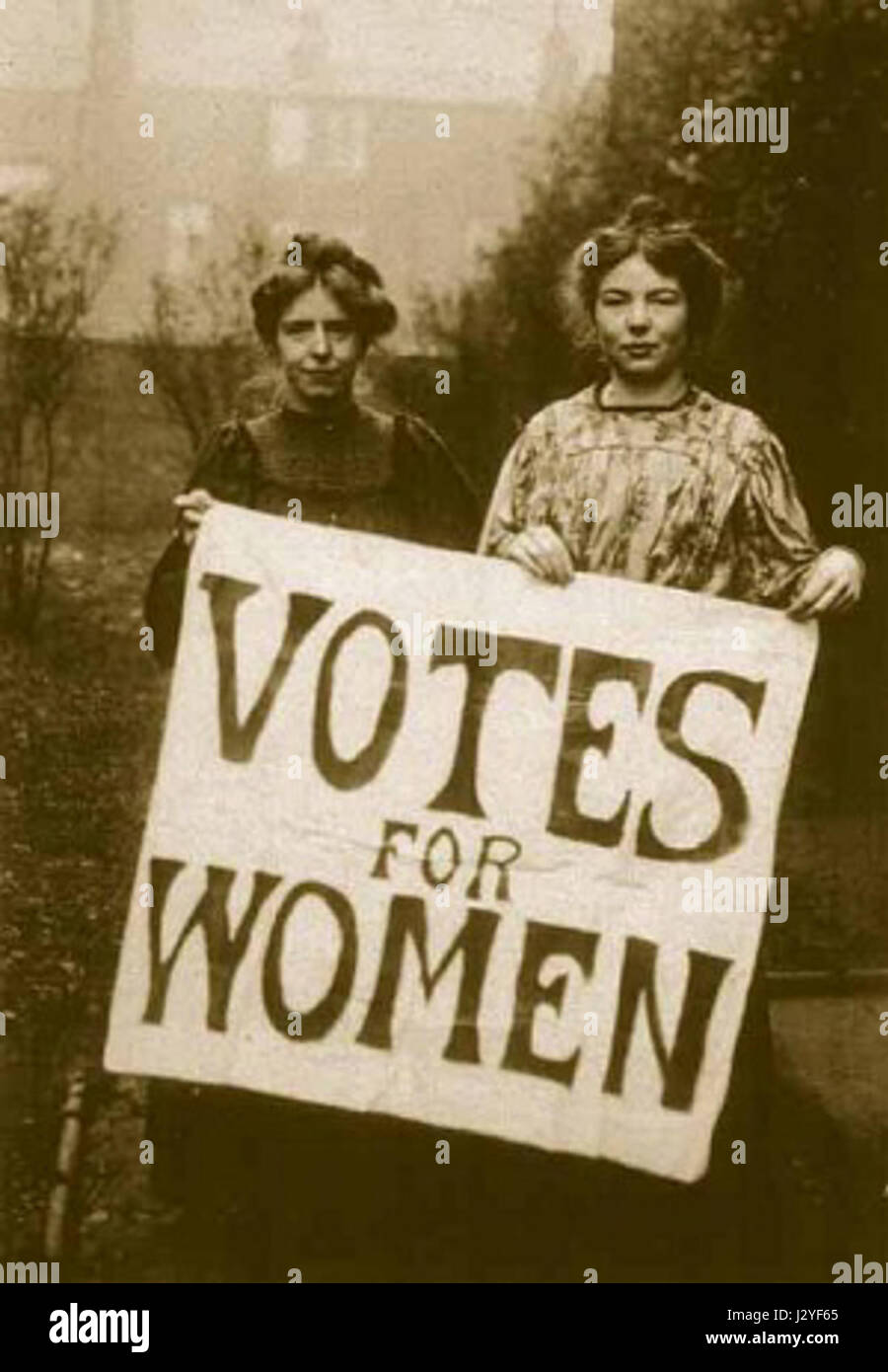 Annie Kenney and Christabel Pankhurst Stock Photo