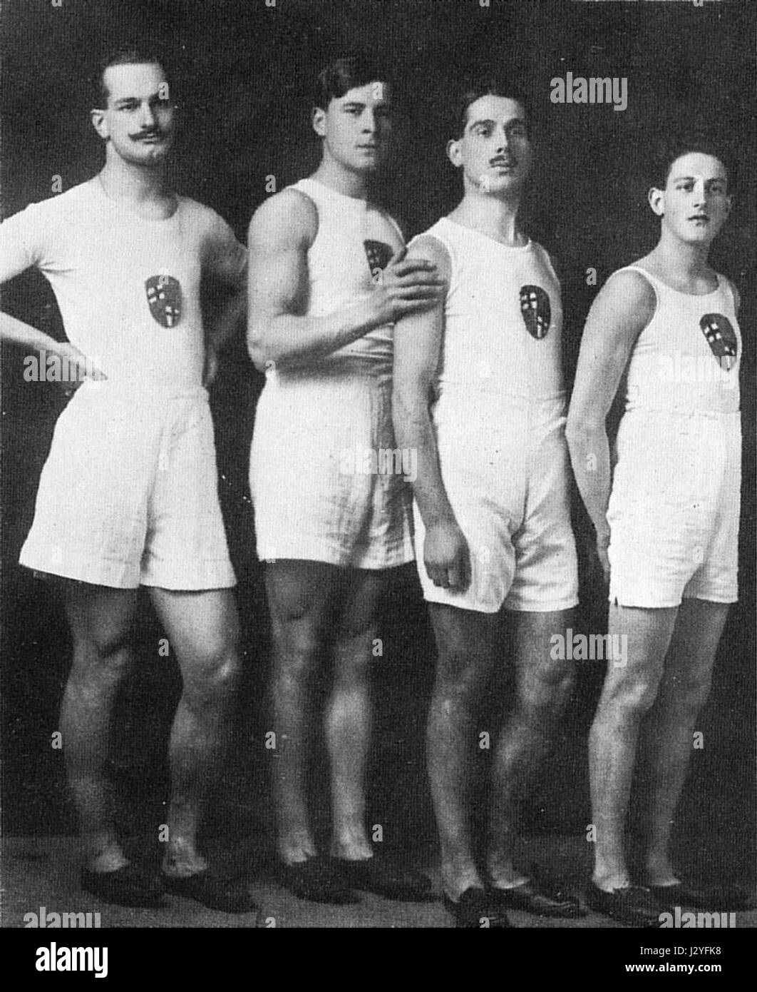 Italian 4x400 meters relay champions in 1914 Stock Photo Alamy
