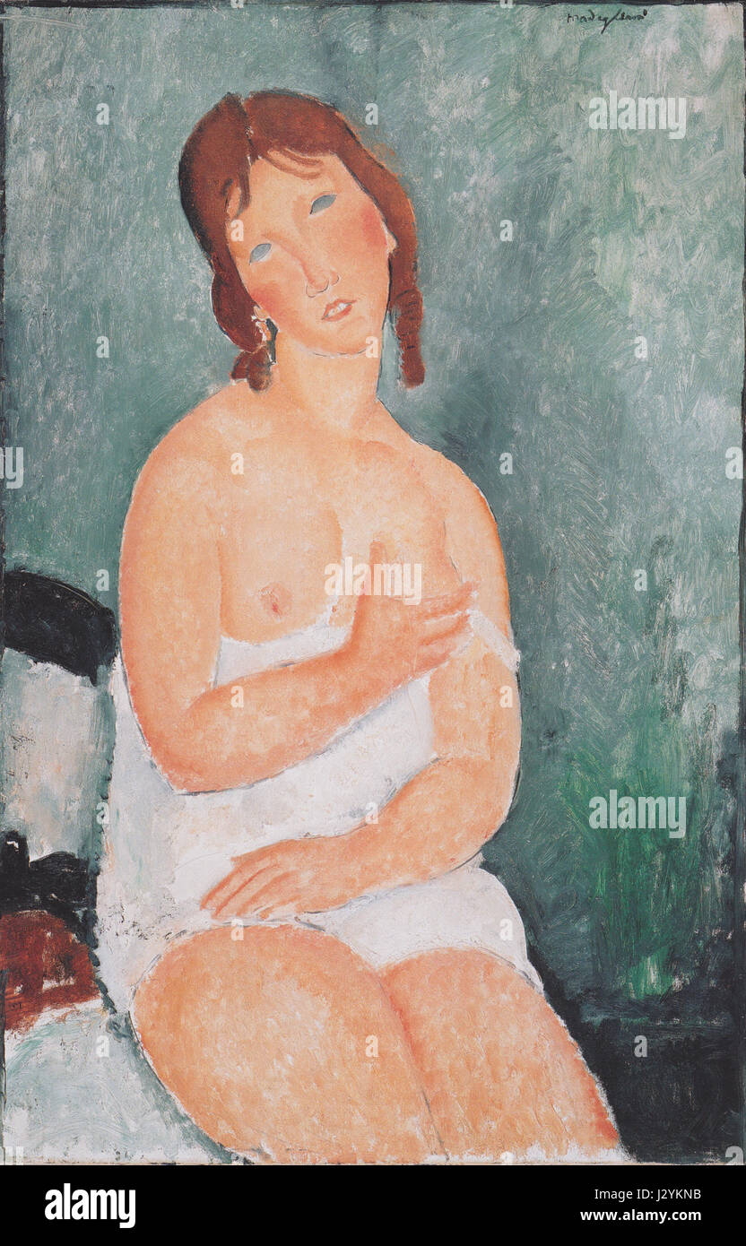 Amedeo Modigliani - Junge Frau im Hemd Stock Photo