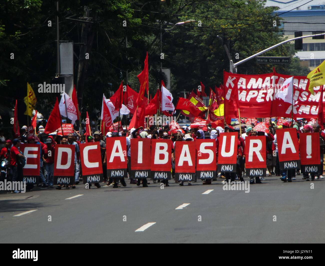 Laborers Rally Philippines Manila, Philippines. 01st May, 2017. Workers and protesters march ...