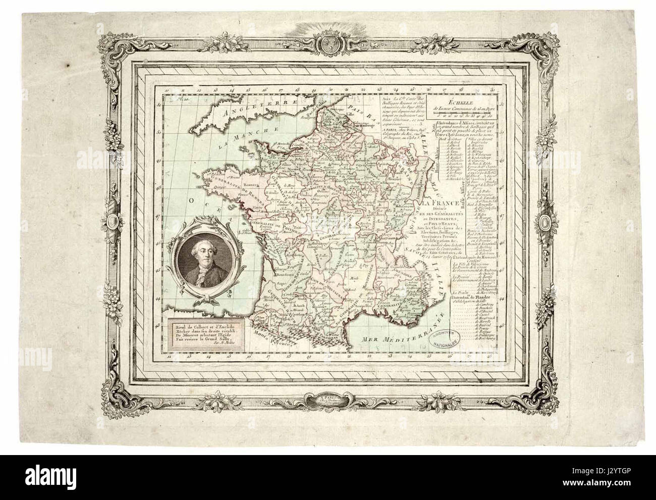Carte de France 1789 Stock Photo Alamy