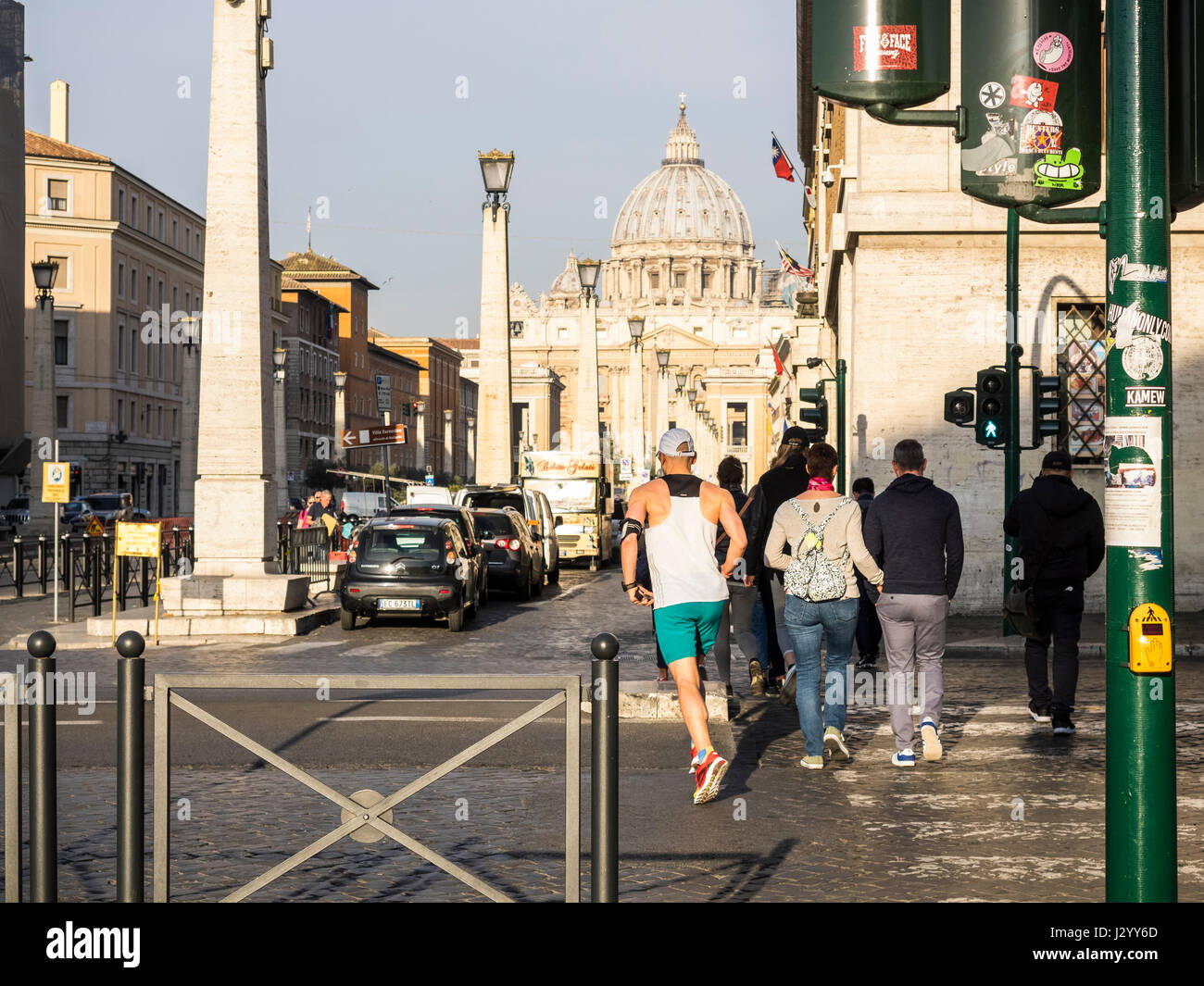 Morning People in Rome Stock Photo - Alamy