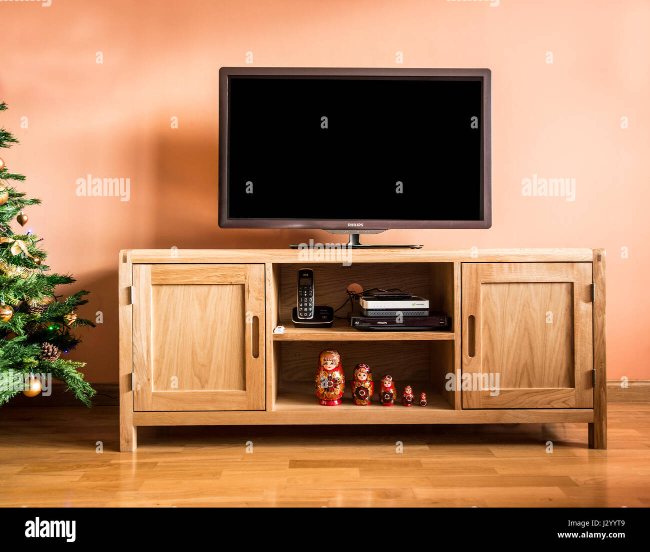 Living room with furniture and TV Stock Photo - Alamy