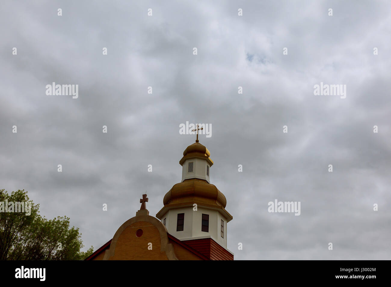 Golden dome of the Orthodox church the blue sky background Church domes ...