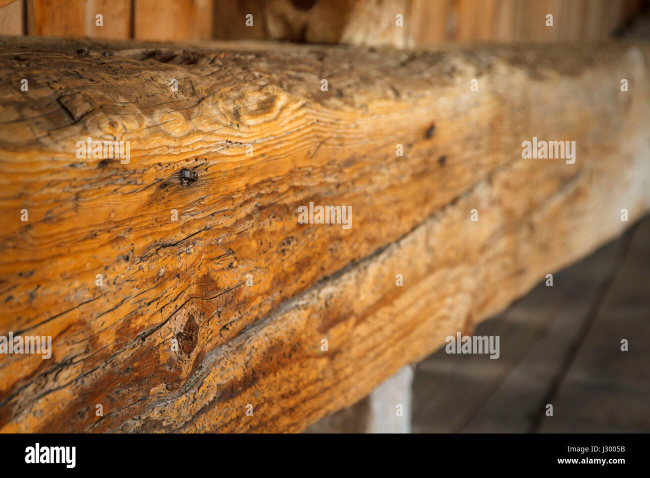 old worn weathered wood timber Stock Photo