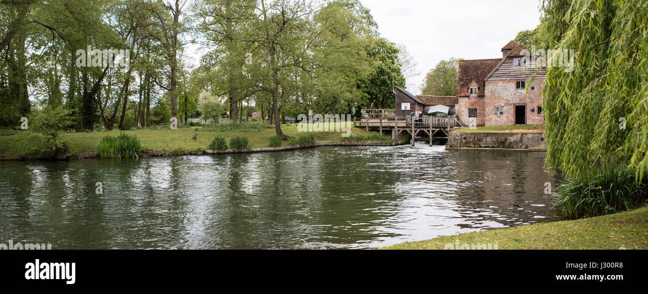 SWINDON, UK - MAY 1, 2017: River Thames at Mapledurham Lock near Reading, Berkshire Stock Photo