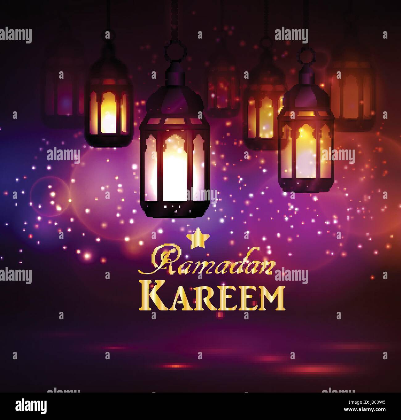 Intricate Arabic lamps with lights Stock Vector Image & Art - Alamy