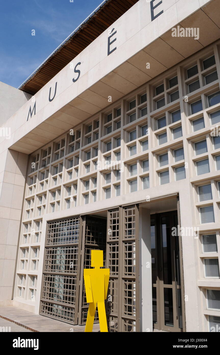 A tour in the modern area of La Joliette harbor, in Marseille Stock