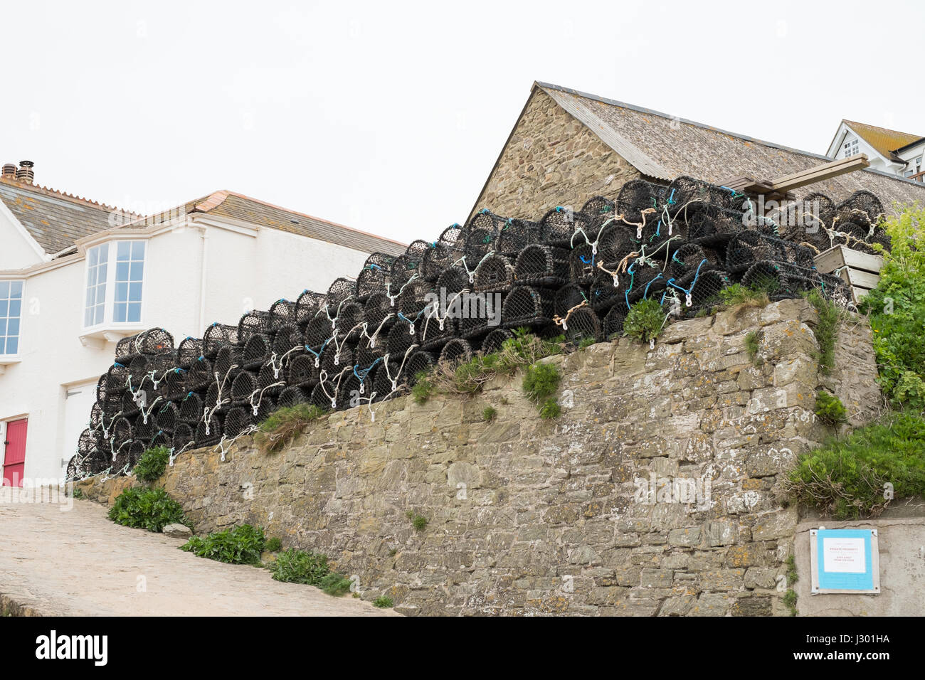 Traditional lobster pots or traps at Hope Cove, Kingsbridge, Devon