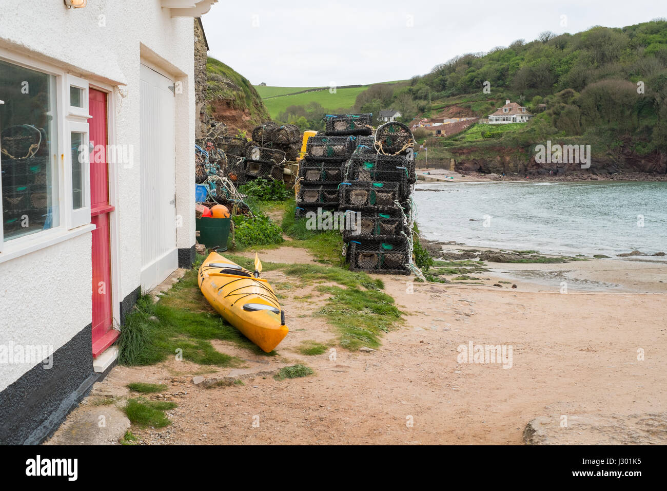 Traditional lobster pots or traps at Hope Cove, Kingsbridge, Devon