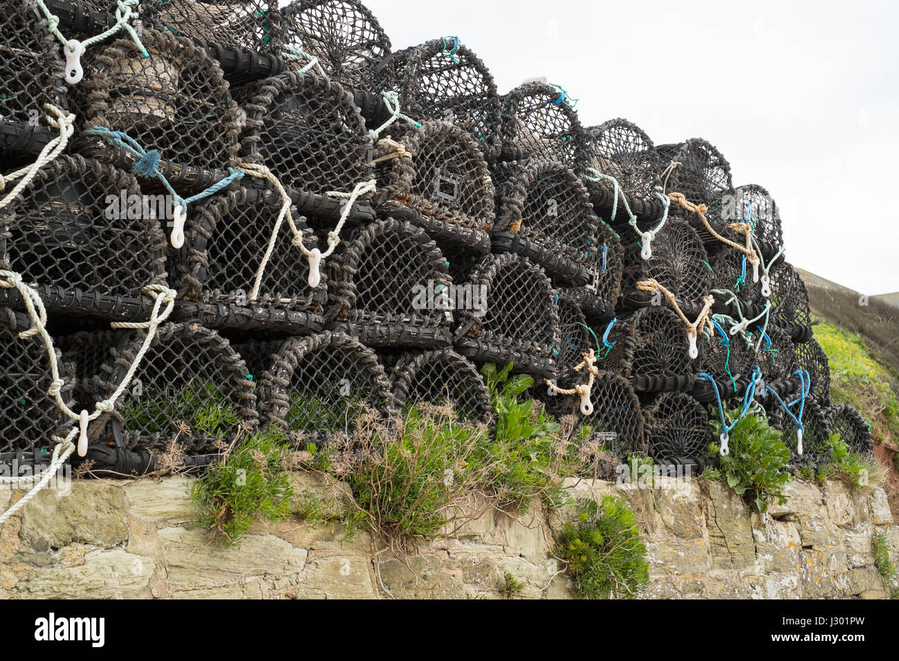 Traditional lobster pots or traps at Hope Cove, Kingsbridge, Devon