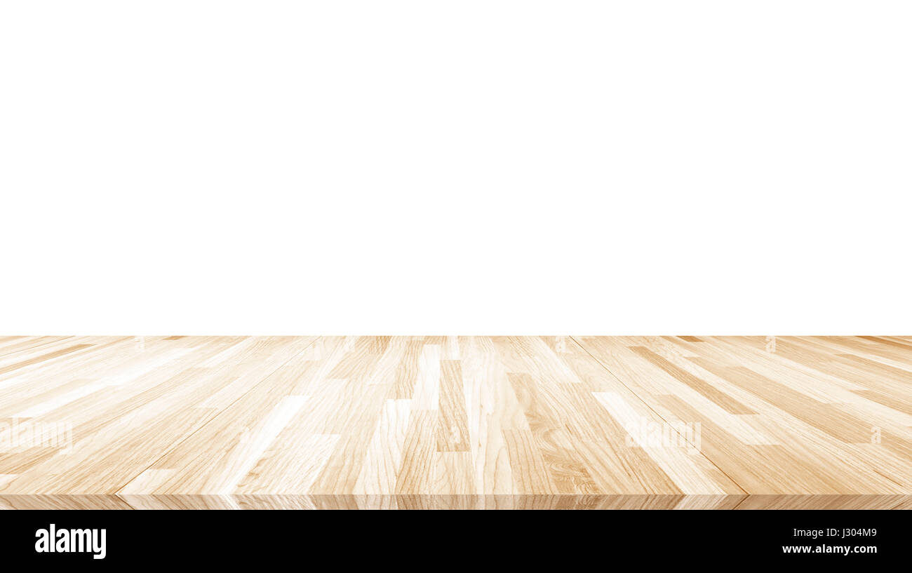 Hardwood maple basketball court floor viewed from above / Old wooden plate  isolated on white background Stock Photo - Alamy