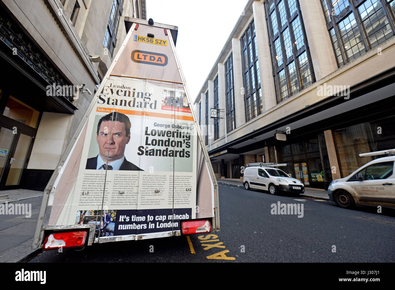 Editor london evening standard outside newspaper offices northcliffe