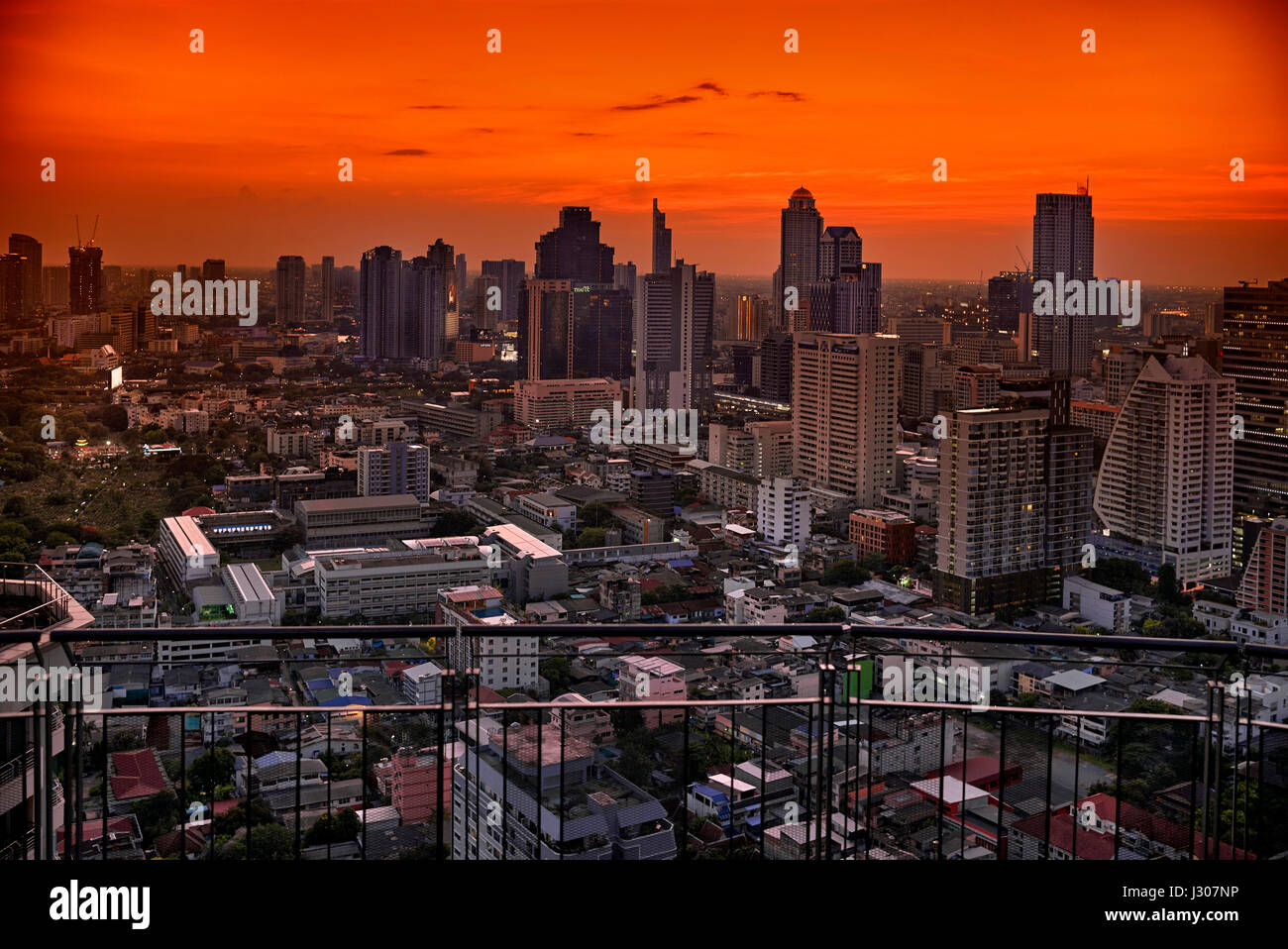 Bangkok city evening high view hi-res stock photography and images - Alamy
