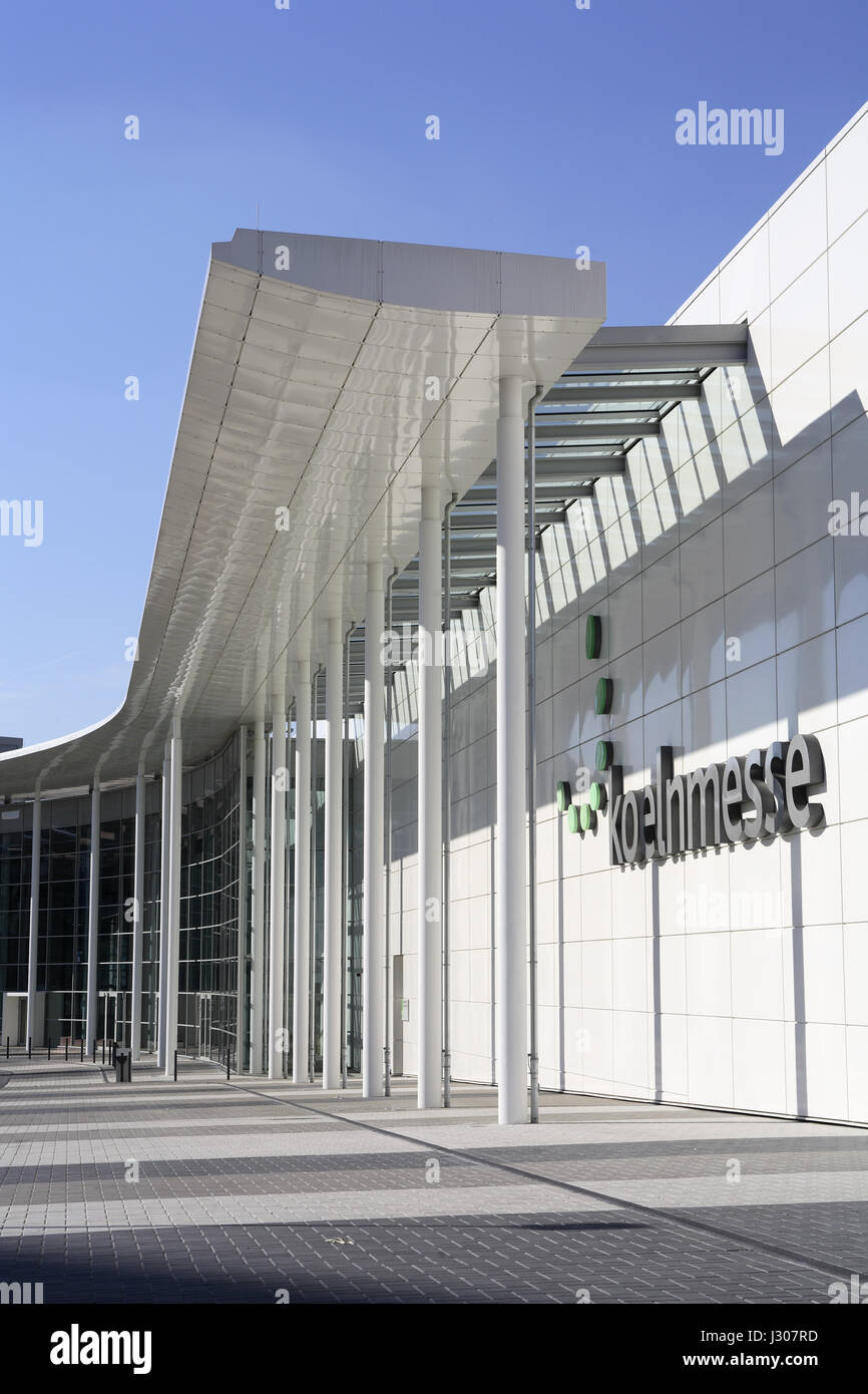 Germany, Cologne, the north entrance of the exhibition halls in the town district Deutz. Stock Photo