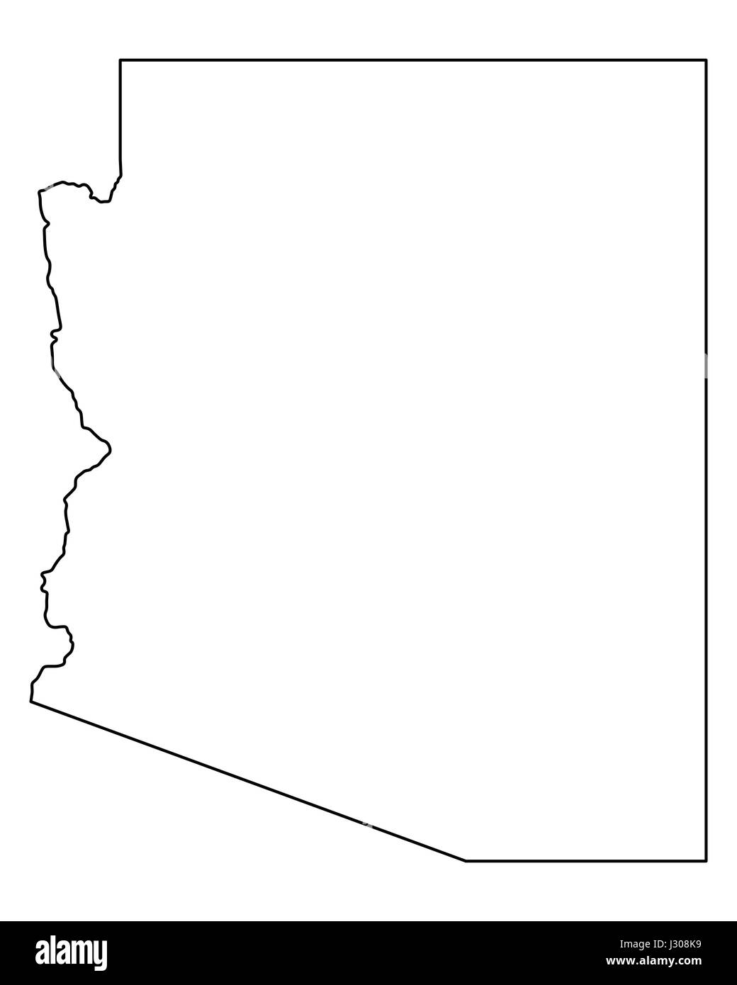 Map of Arizona Stock Photo - Alamy