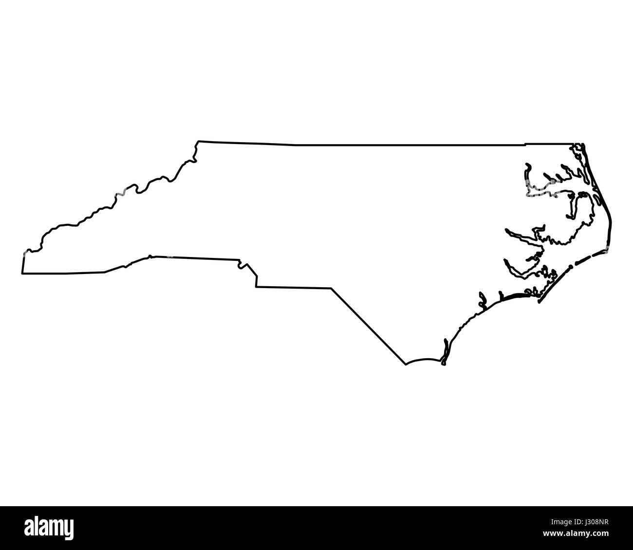 Map of North Carolina Stock Photo - Alamy