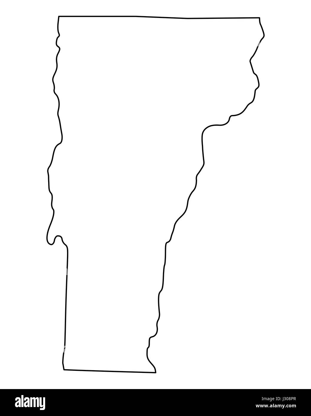 Map of Vermont Stock Photo - Alamy