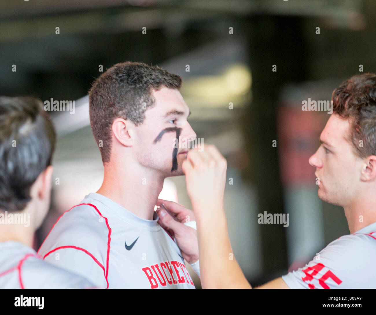 Photo of Baseball Player Wearing Eyeblack Stock Photo - Alamy