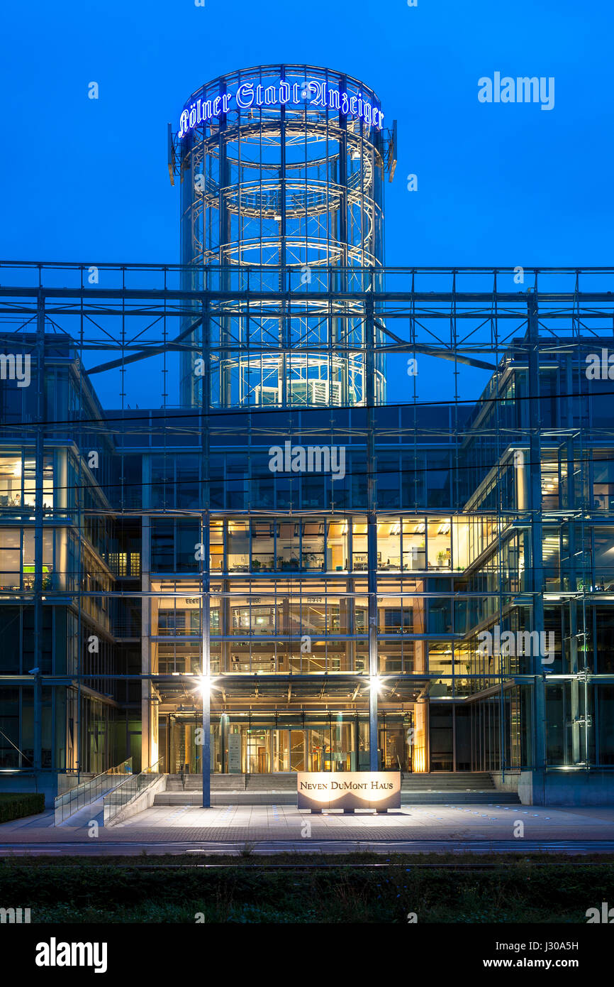 Germany, Cologne, Neven-DuMont building of the DuMont-Schauberg publishing house at the Amsterdamer Street. Stock Photo