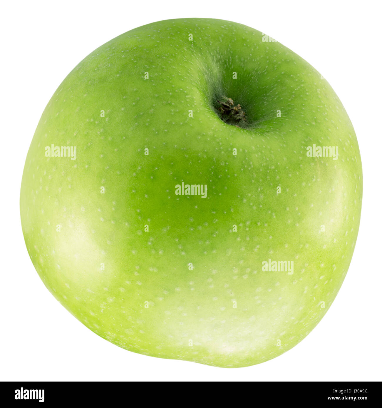 green apple isolated on a white background Stock Photo - Alamy