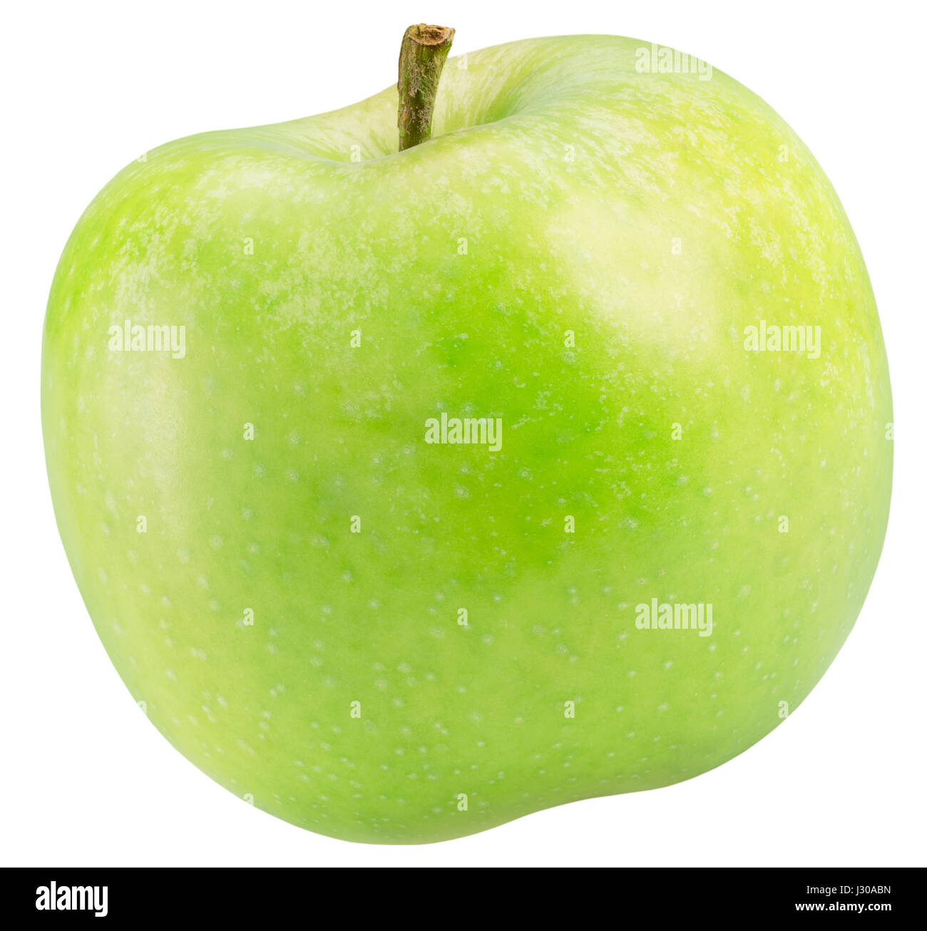 green apple isolated on a white background Stock Photo - Alamy