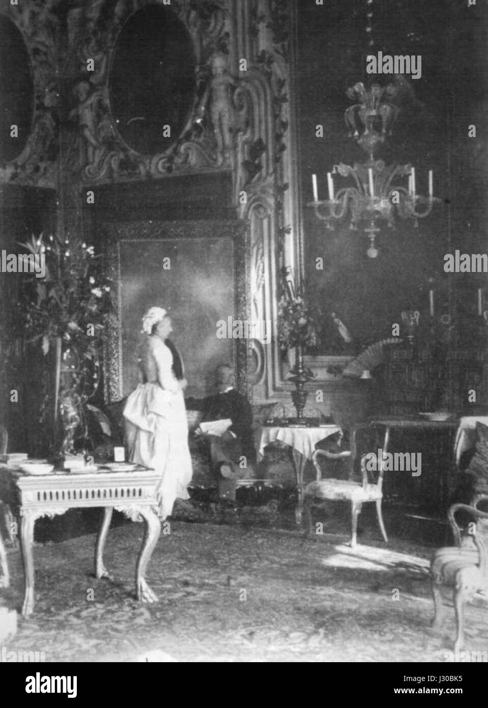 Ariana and Daniel Curtis in the Salone of the Palazzo Barbaro Stock Photo