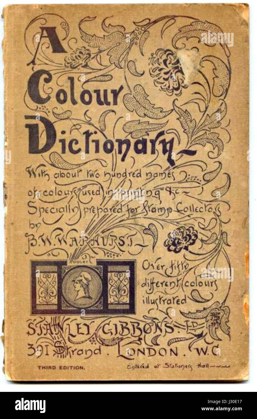 'A Colour Dictionary for Stamp Collectors' by Benjamin Webster Warhurst ...