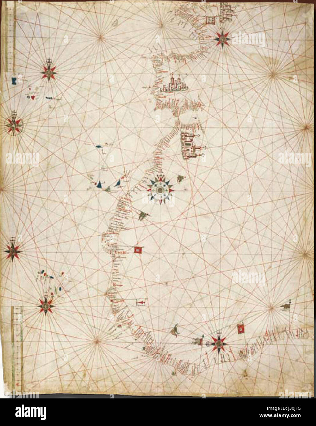 Anonymous Portuguese map c.1471 (Estense) Stock Photo