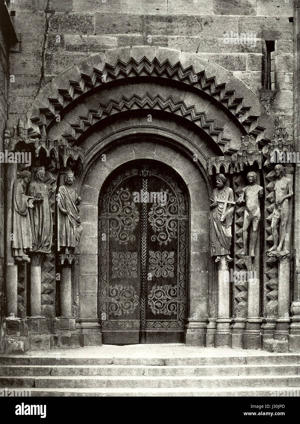Adamspforte Bamberger Dom aus Otto Aufleger u Artur Wiese 1898 Stock Photo