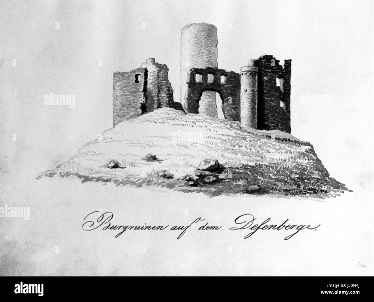 Burgruinen auf dem Desenberge Stock Photo