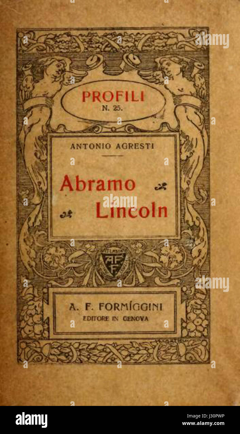 Abramo Lincoln - Profili - Coperta sola - Couverture seule Stock Photo