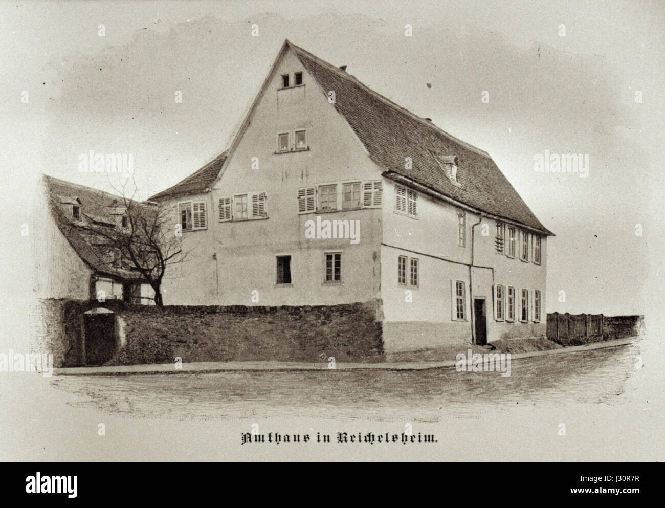 Amtshaus Rhm 1898 Stock Photo