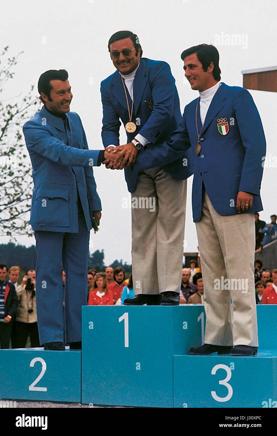 Michel Carrega, Angelo Scalzone, Silvano Basagni 1972 Stock Photo