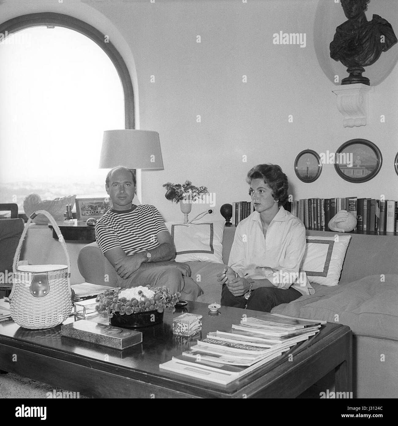 Alexander of Yugoslavia and Maria Pia 1958 Stock Photo