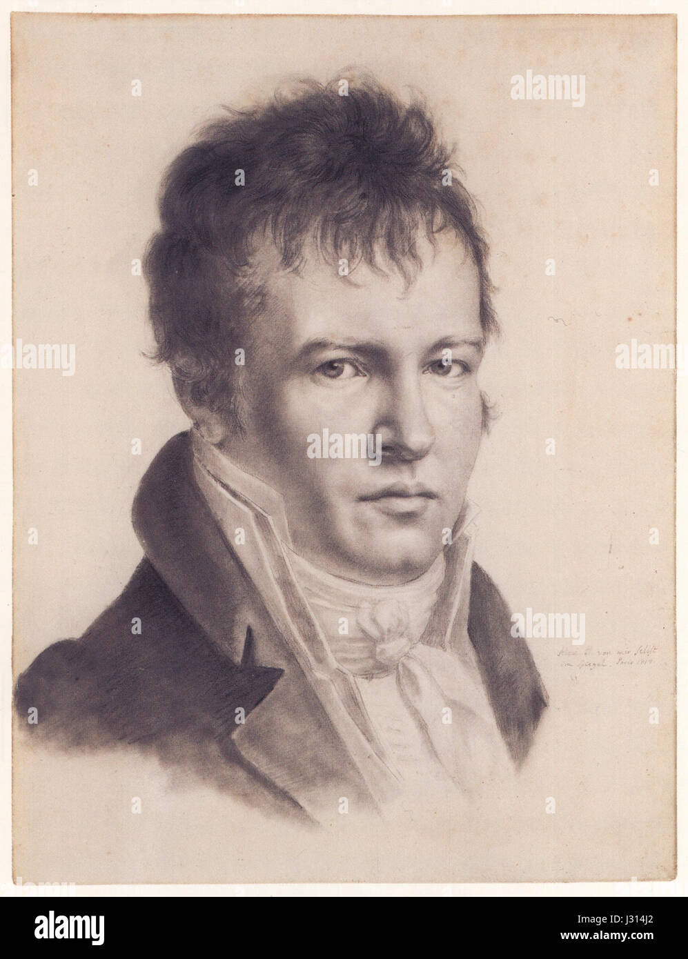 Alexander von Humboldt-selfportrait Stock Photo