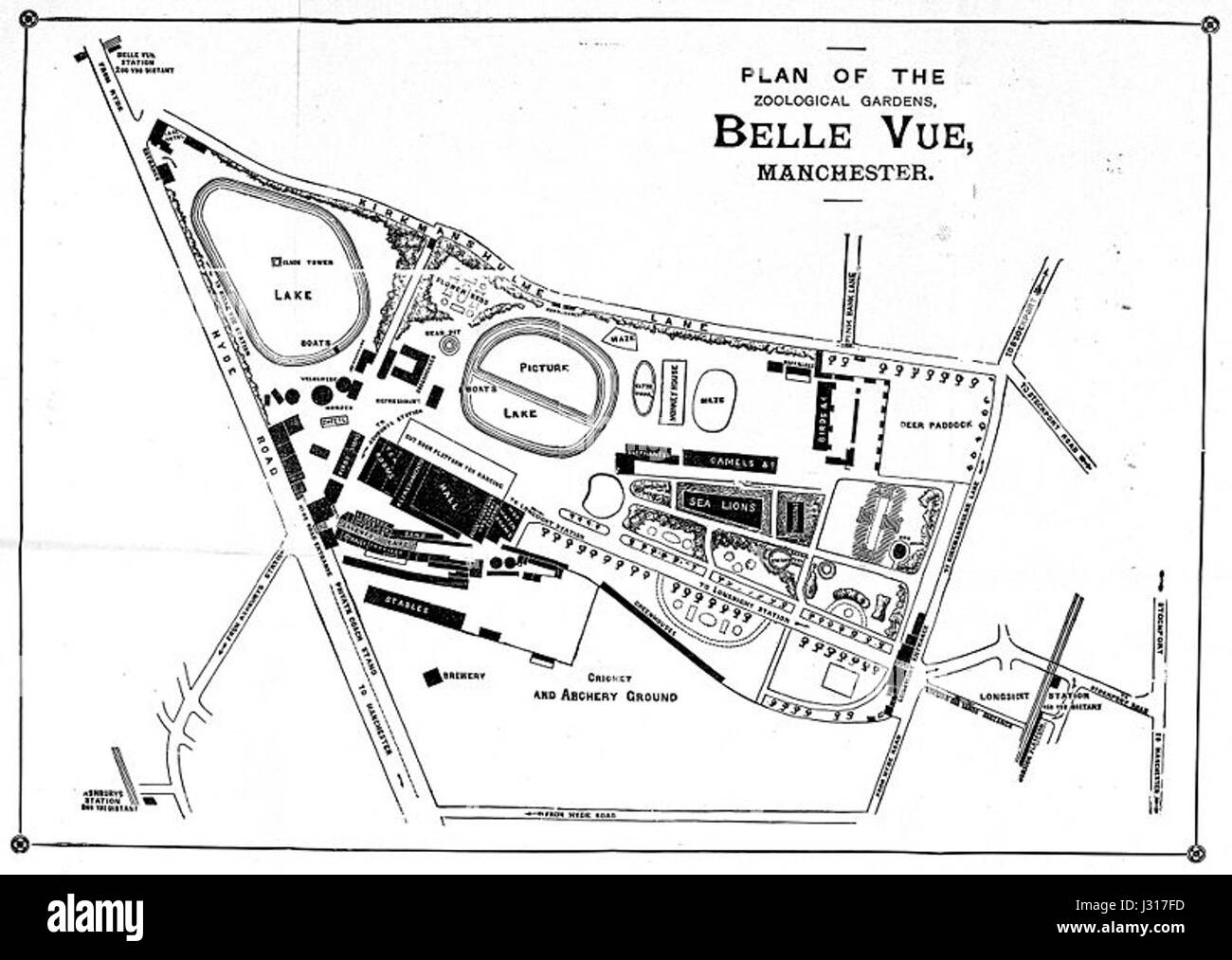 Belle vue plan 1892 Stock Photo Alamy