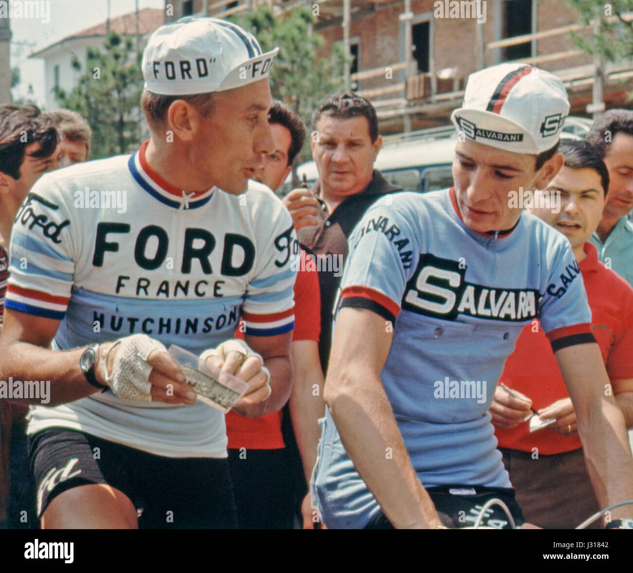 Jacques Anquetil and Felice Gimondi, Giro d'Italia 1966 Stock Photo
