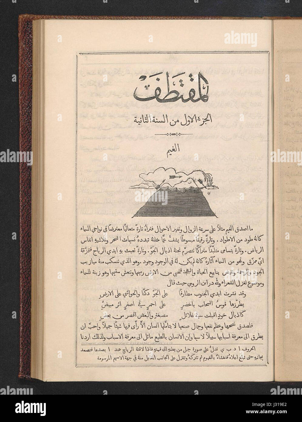 Al-Muqtataf Titelblatt Ausgabe 1 Jahrgang 2 Stock Photo