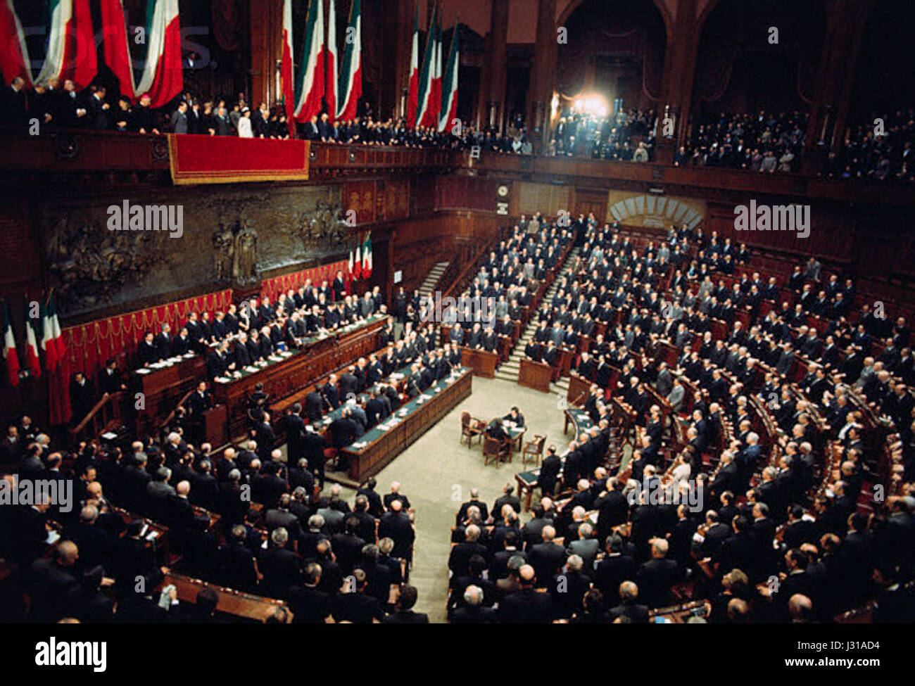 Parlamento Italiano Giuramento di Giovanni Leone Stock Photo