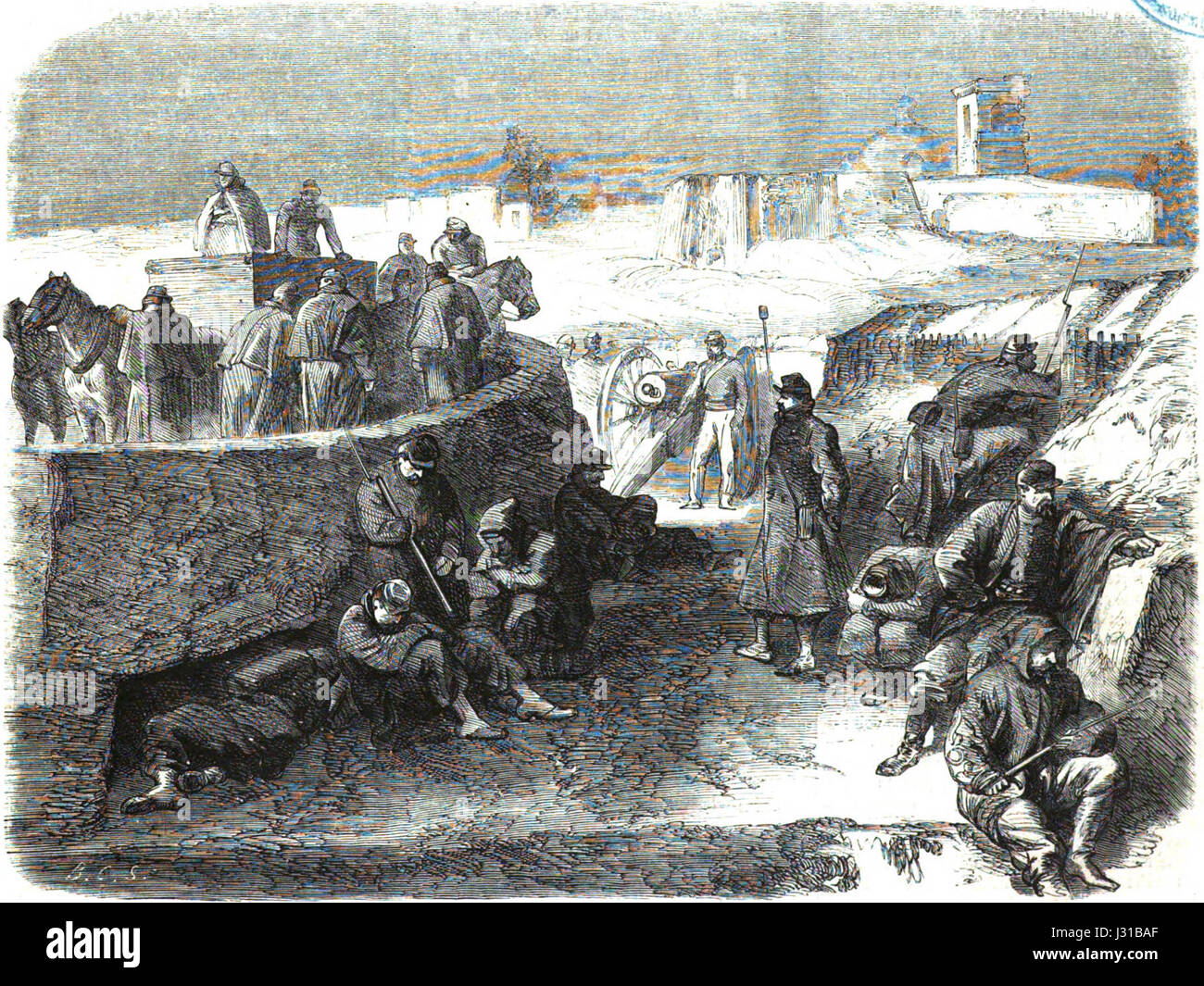 Battle of Puebla Illustration Octobre 1863 Stock Photo Alamy