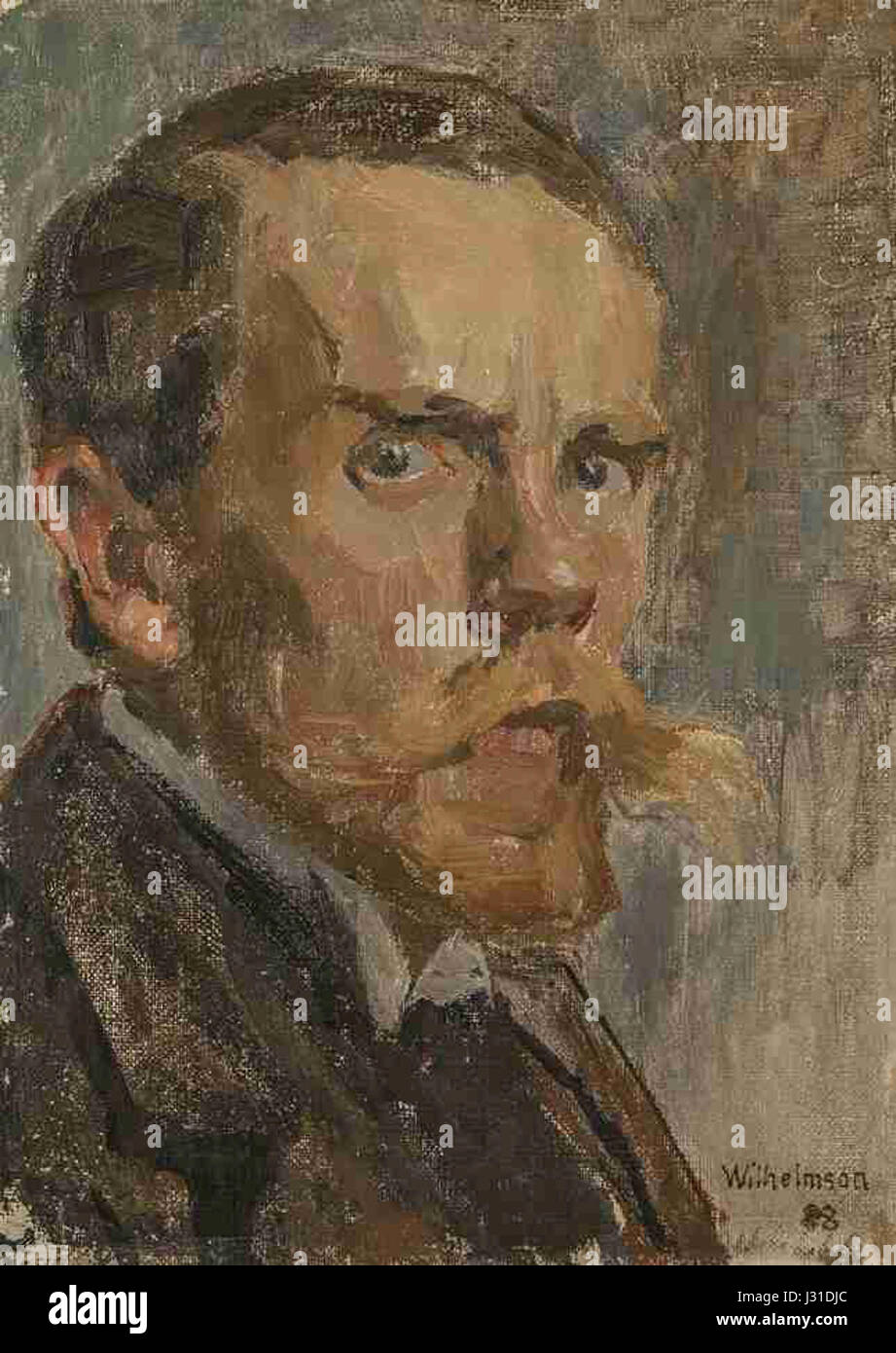 Carl Wilhelmson Selfportrait 1888 Stock Photo Alamy