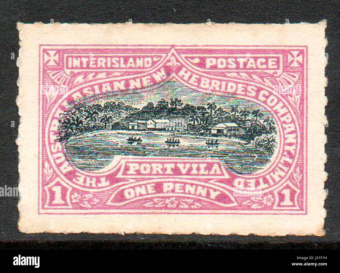 Australasian New Hebrides Company stamp Stock Photo Alamy