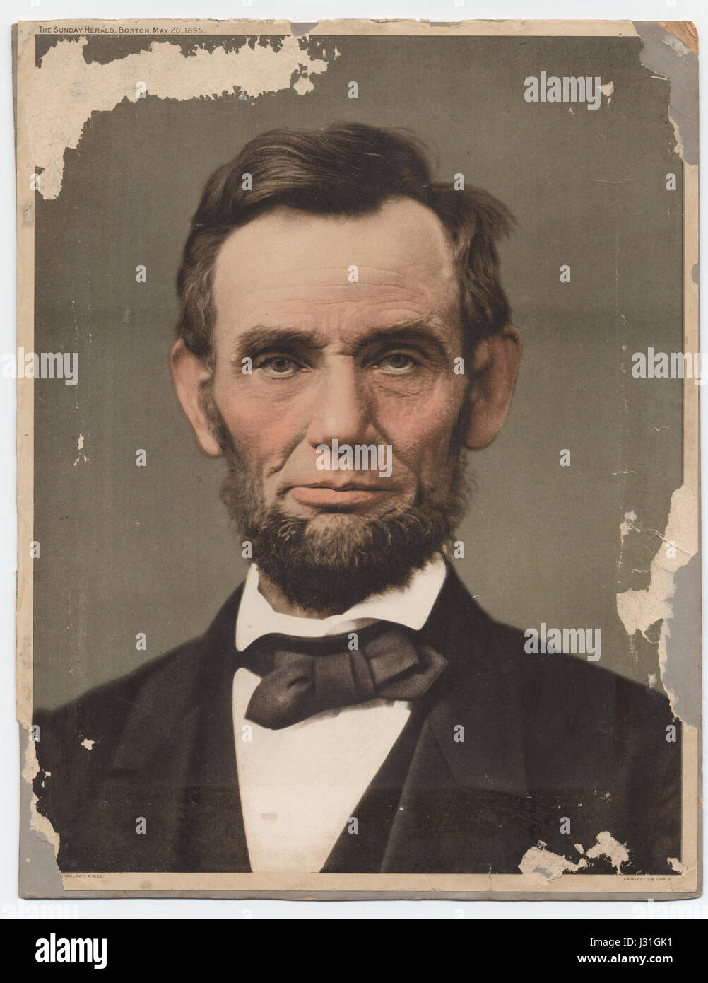 Abraham Lincoln color reproduction of Gardiner portrait Stock Photo Alamy