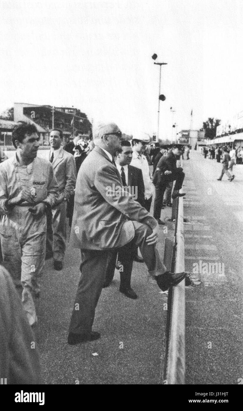 Enzo Ferrari, the renowned Italian automotive designer and founder of ...