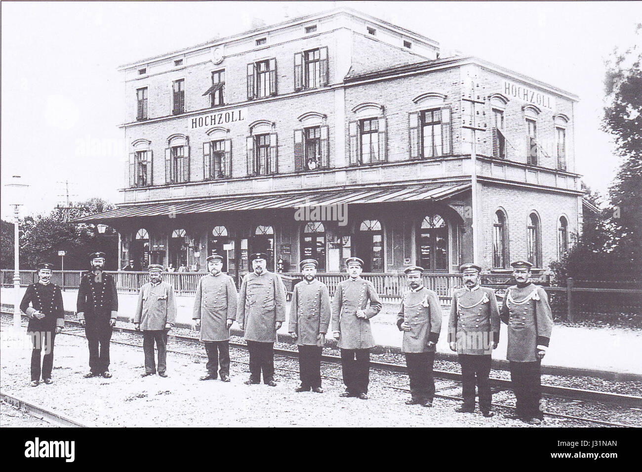 Bahnhof AugsburgHochzoll um 1900 Stock Photo Alamy