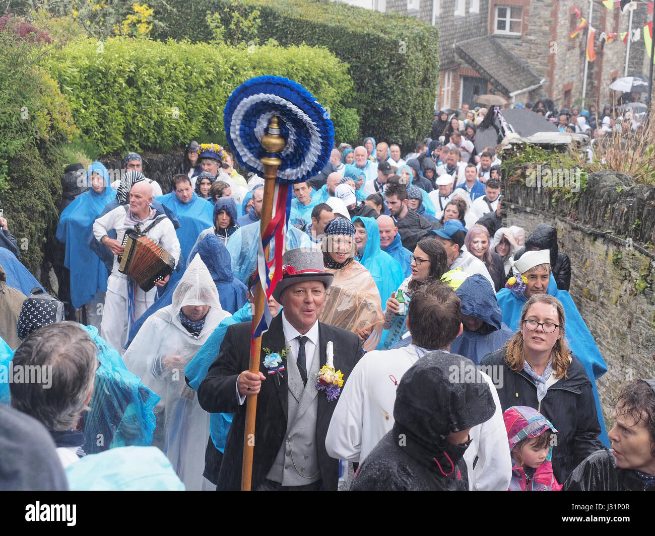 May day Padstow Traditional festival celebrating summer time Stock