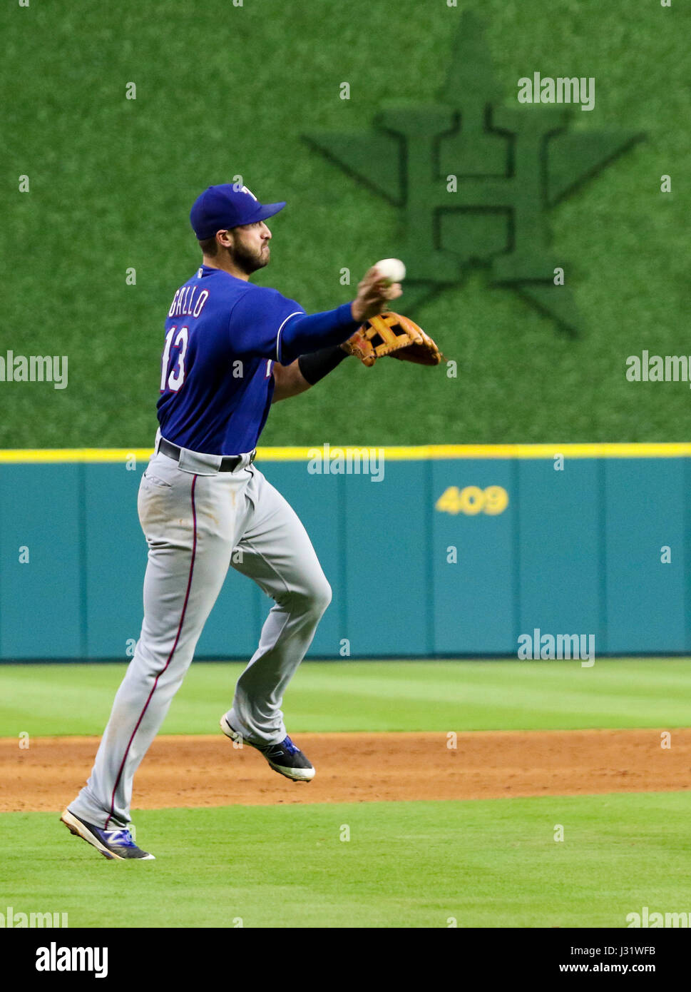 HOUSTON, TX - MAY 13: Texas Rangers shortstop Isiah Kiner-Falefa