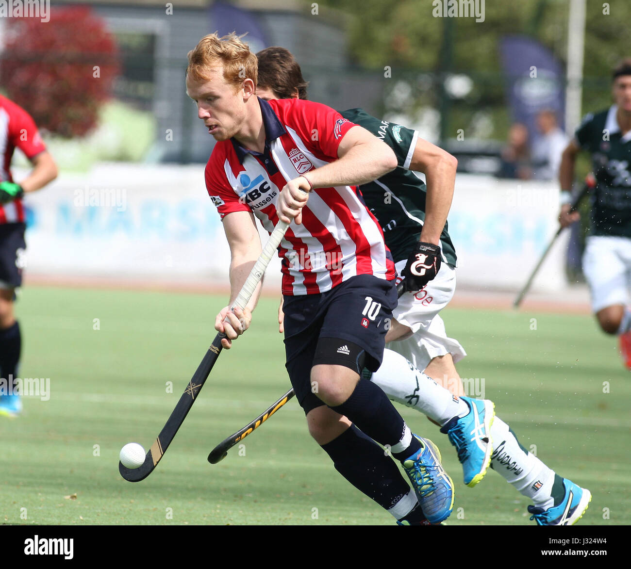 Waterloo, Belgium. 01st May, 2017. Honor Mens National, Dimitri Cuvelier of Leopold in game action, during the match Waterloo Ducks-Leopold. Credit: Leo Cavallo/Alamy Live News Stock Photo