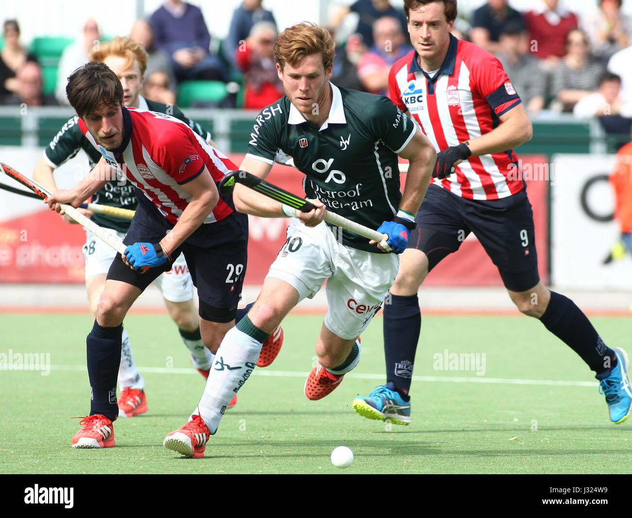 Waterloo, Belgium. 01st May, 2017. Honor Mens National League Sydney Cabuy of Waterloo in game action, during the match Waterloo Ducks-Leopold Stock Photo